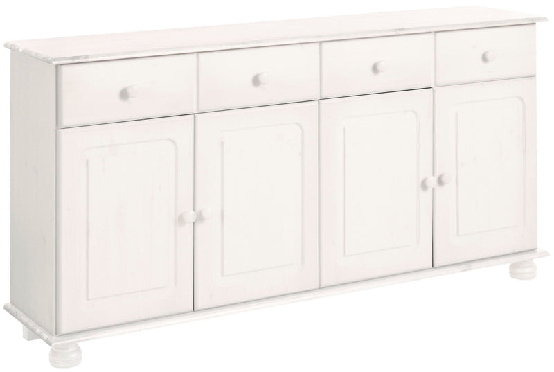 Comoda »Mette« din lemn de pin alb rustic 156 cm latime - LunaHome.ro
