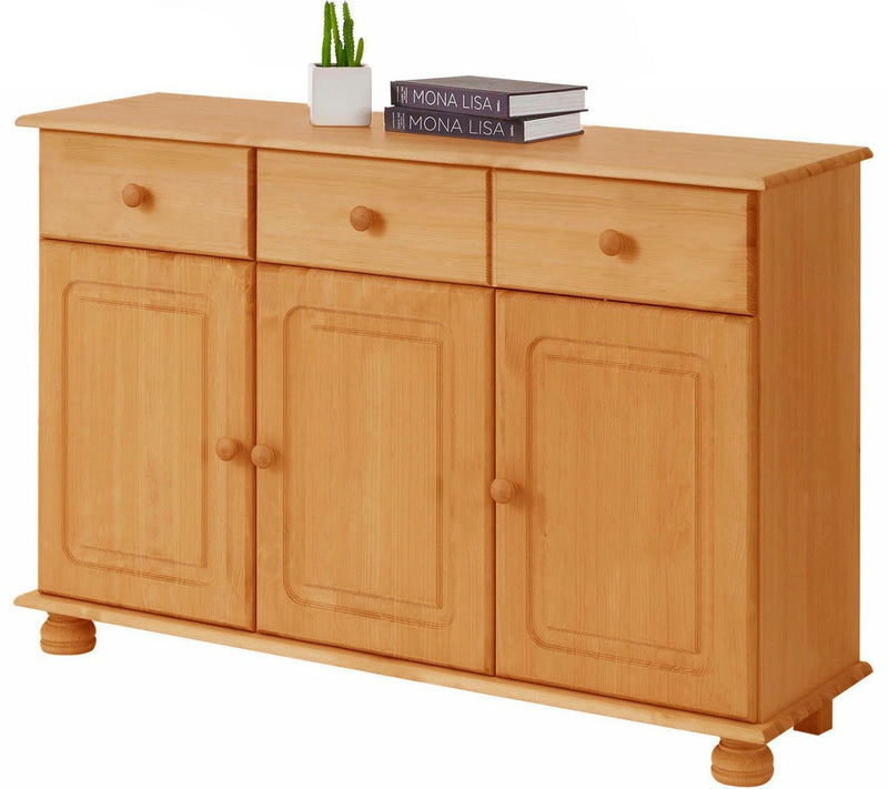 Comoda »Mette« din lemn natur de pin, 120 cm latime - LunaHome.ro