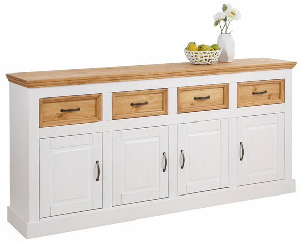 Comoda »Selma« din lemn masiv de pin alb cu natur, 192 cm - LunaHome.ro