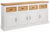 Comoda »Selma« din lemn masiv de pin alb cu natur, 192 cm - LunaHome.ro