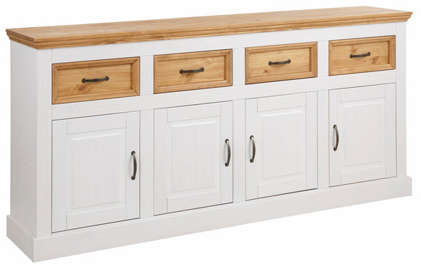 Comoda »Selma« din lemn masiv de pin alb cu natur, 192 cm - LunaHome.ro
