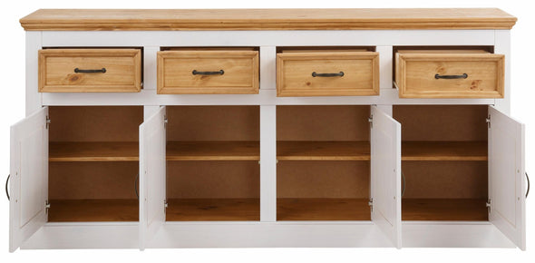 Comoda »Selma« din lemn masiv de pin alb cu natur, 192 cm - LunaHome.ro