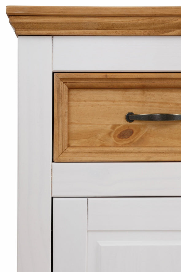 Comoda »Selma« din lemn masiv de pin alb cu natur, 192 cm - LunaHome.ro