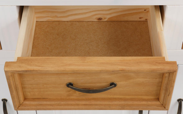 Comoda »Selma« din lemn masiv de pin alb cu natur, 192 cm - LunaHome.ro