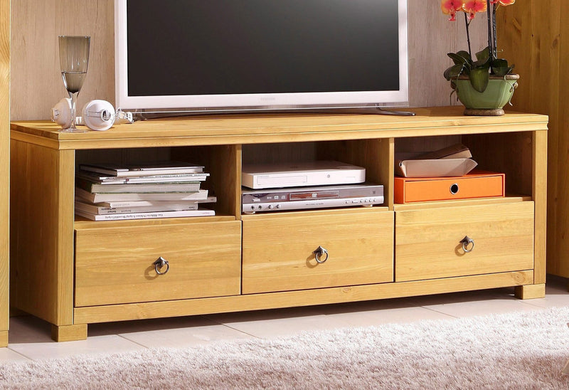 Comodă TV Gotland din lemn de pin natur 147 cm - LunaHome.ro