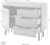 Comoda »Torge« cu design scandinav, aspect de lemn, 107 cm latime - LunaHome.ro