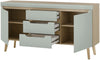 Comoda »Torge« cu design scandinav verde fistic 160 cm latime