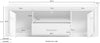 Comoda Tv Bianco alba cu front lucios, 180 cm - LunaHome.ro