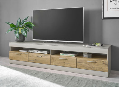 Comoda Tv Scara cu model modern gri mat 200 cm - LunaHome.ro