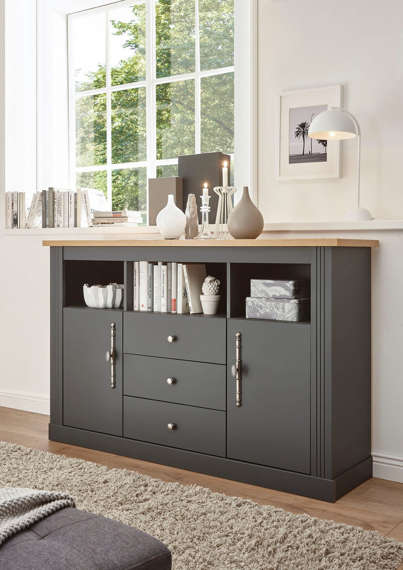 Comoda »WESTMINSTER« stil romantic gri, lățime 150 cm - LunaHome.ro