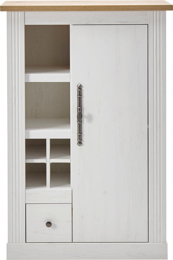 Comodă »Westminster« alb cu aspect de lemn, 80 cm latime - LunaHome.ro