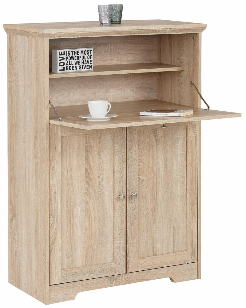 Comoda secretaire Nanna cu aspect de lemn 81 cm latime - LunaHome.ro