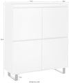 Comoda albă Austin cu picioare din metal negru, soft-close, 111 cm - LunaHome.ro