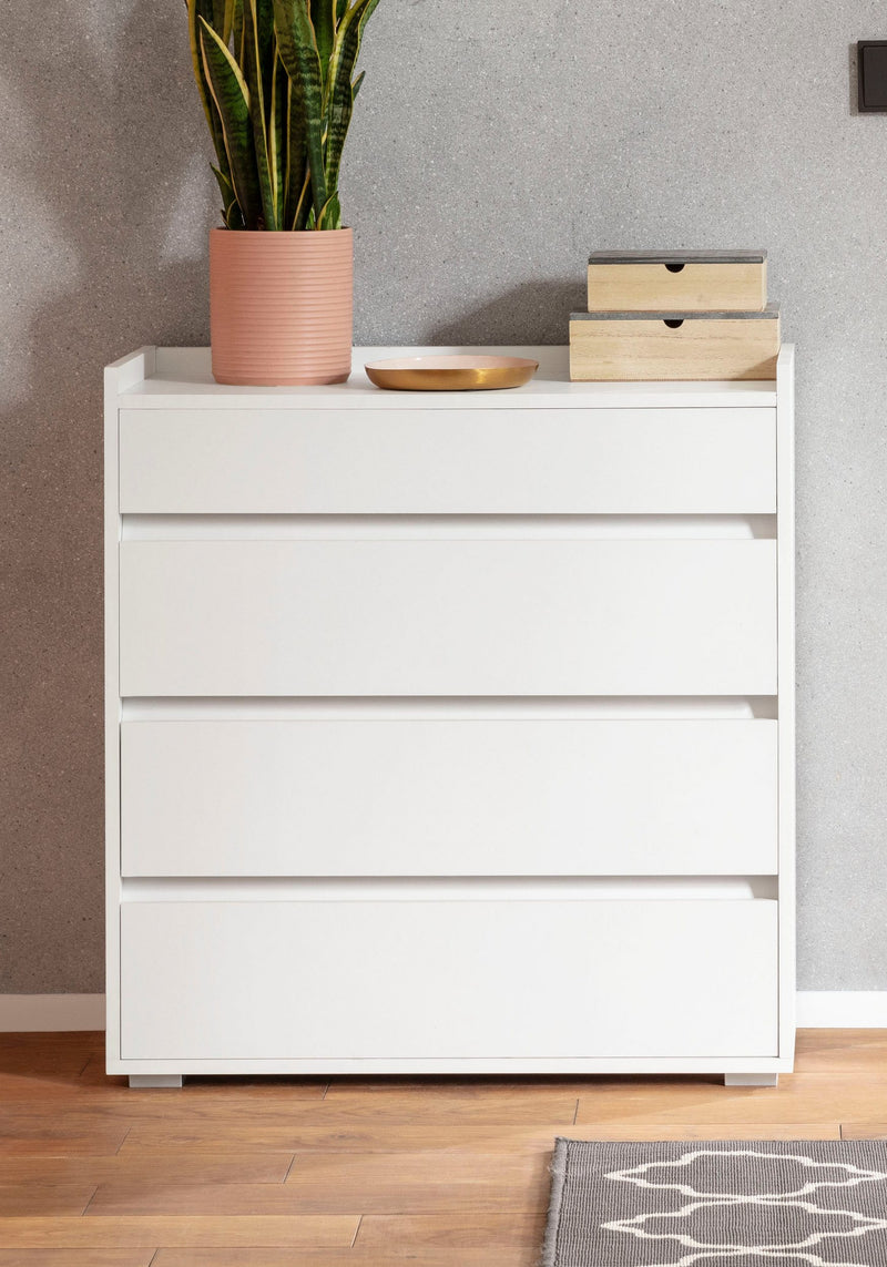 Comoda albă INOSIGN »Kosmo«, latime 80 cm, 4 sertare - LunaHome.ro