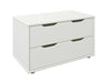 Comoda alba Tide cu 2 sertare mari 70 cm - LunaHome.ro