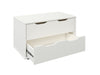Comoda alba Tide cu 2 sertare mari 70 cm - LunaHome.ro
