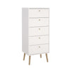 Comoda inalta Bodo cu 5 sertare, design scandinav 50 cm