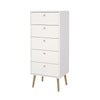 Comoda inalta Bodo cu 5 sertare, design scandinav 50 cm