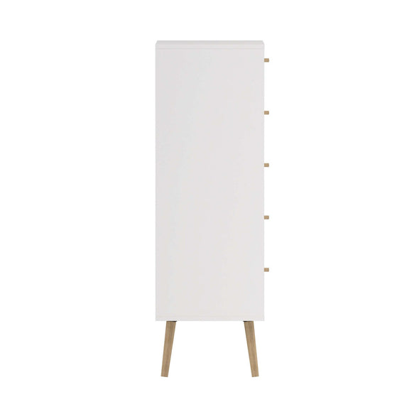 Comoda inalta Bodo cu 5 sertare, design scandinav 50 cm