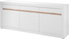 Comoda inalta Chester alb mat cu detaliu schimbabil 217 cm - LunaHome.ro