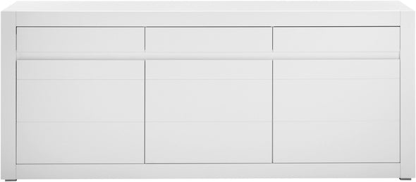Comoda inalta Chester alb mat cu detaliu schimbabil 217 cm - LunaHome.ro