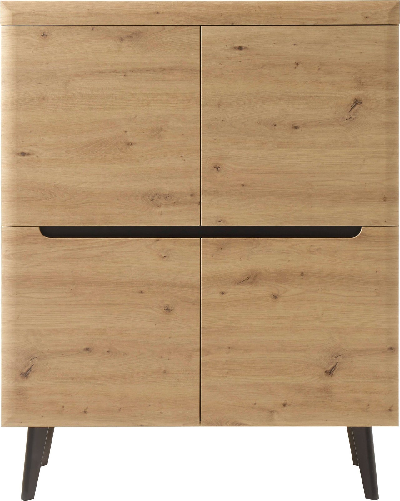 Comoda inalta »Torge« cu design scandinav, aspect de lemn, 107 cm latime - LunaHome.ro