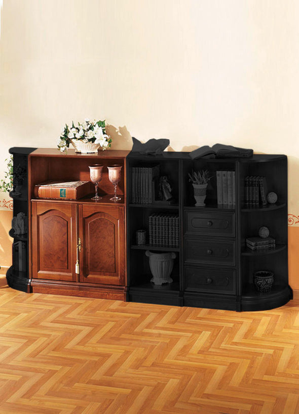 Comoda in stil clasic din lemn si furnir cu 2 usi, 80,5 cm lățime - LunaHome.ro