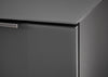 Comoda moderna Santorin gri cu fronturi si blat din sticla 135 cm - LunaHome.ro
