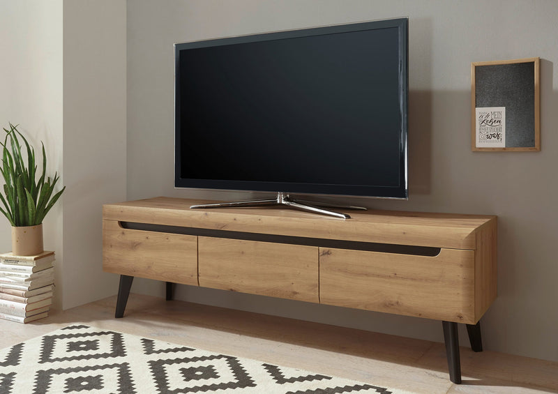 Comoda tv Torge in design scandinav, aspect de lemn, 160 cm latime - LunaHome.ro