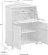 Consola Secretaire Mette, din lemn masiv de pin, 82 cm latime - LunaHome.ro