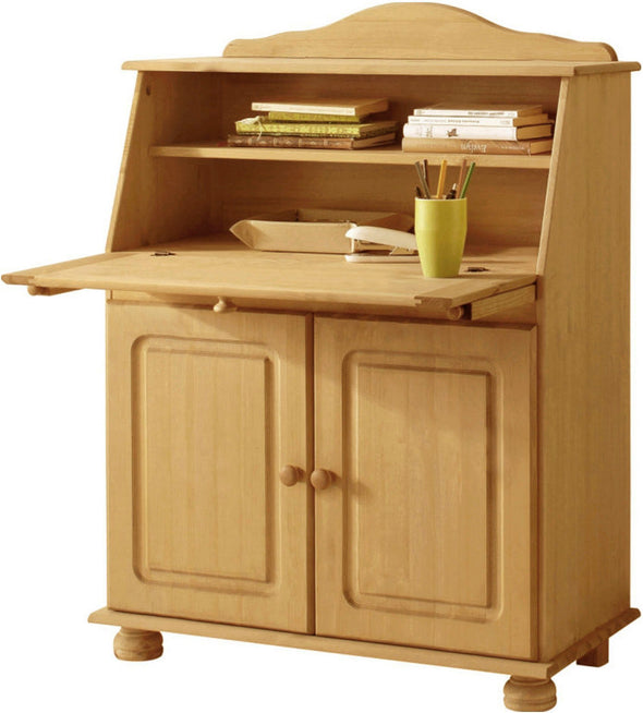 Consola Secretaire Mette, din lemn masiv de pin, 82 cm latime - LunaHome.ro