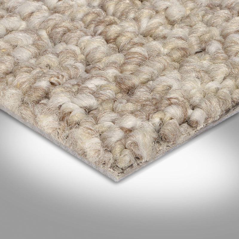 Covor mochetă Alaska cu tesatura cu noduri alb-bej, 200x200 cm - LunaHome.ro