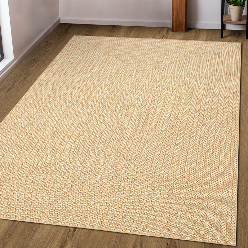 Covor Aliv de interior si exterior cu aspect de sisal bej 280x380 cm