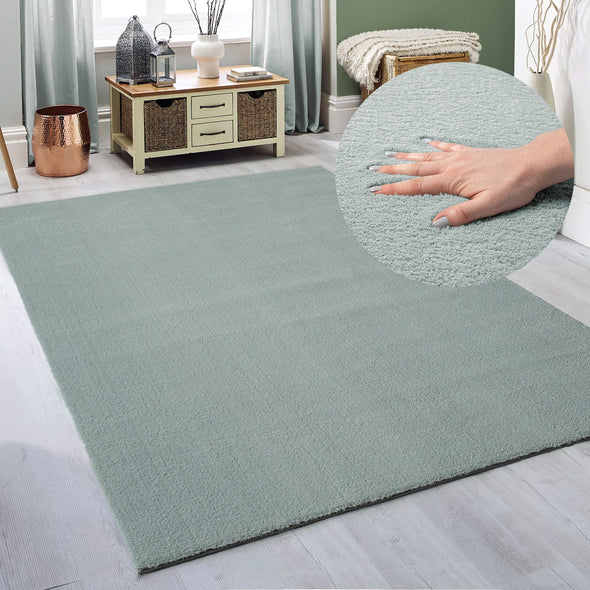 Covor Arabell foarte moale cu aspect de blană albastru 200x280 cm - LunaHome.ro