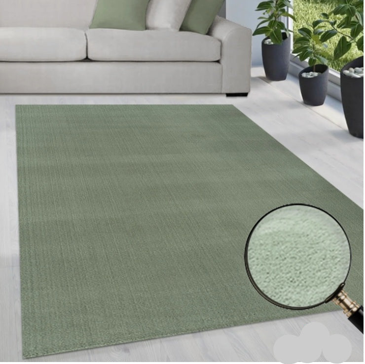 Covor Arabell foarte moale cu aspect de blană verde 60x110 cm - LunaHome.ro