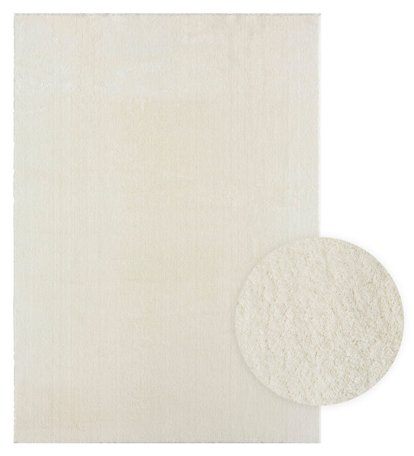 Covor Arabell foarte moale cu aspect de blană crem 80x300 cm - LunaHome.ro