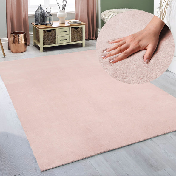 Covor Arabell foarte moale cu aspect de blană roz 160x230 cm - LunaHome.ro