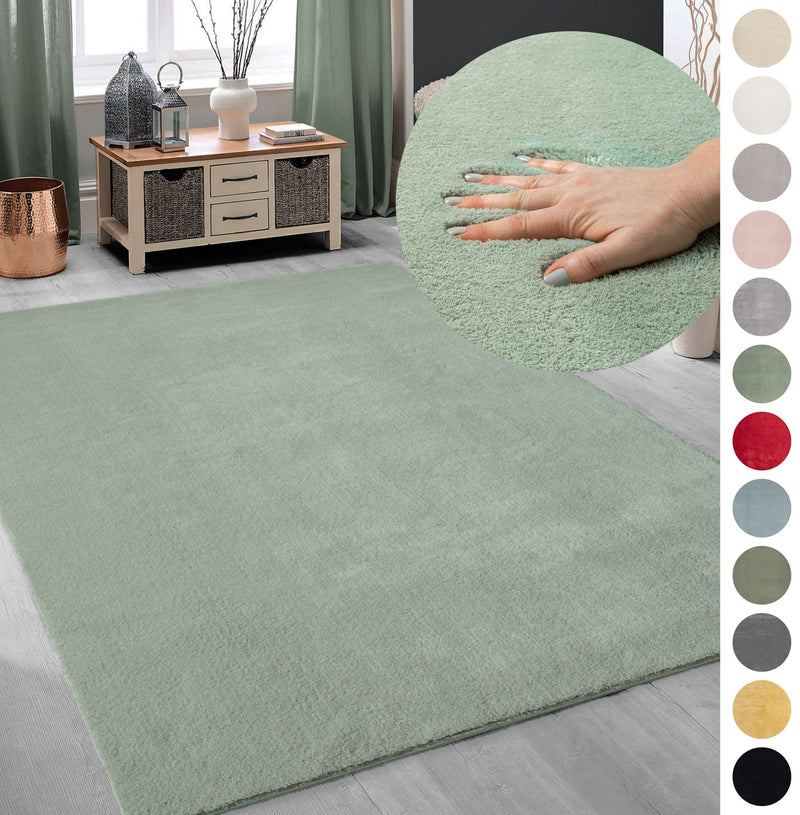 Covor Arabell foarte moale cu aspect de blană verde 140x200 cm - LunaHome.ro