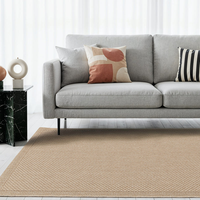 Covor Arona bej cu aspect de sisal de interior si exterior 160x230 cm - LunaHome.ro