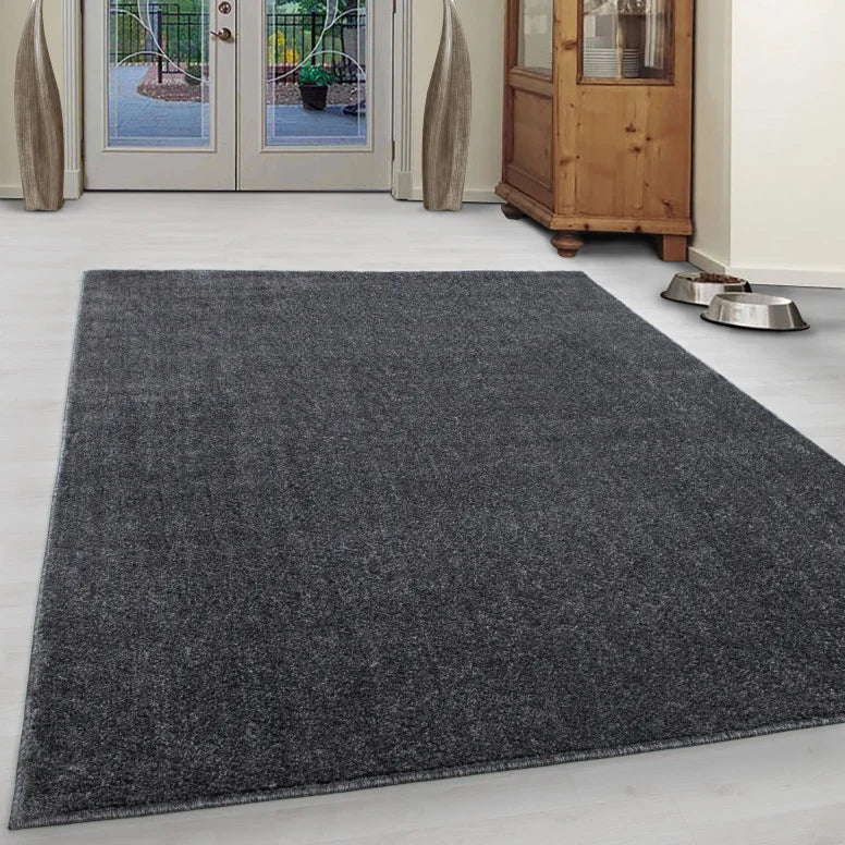 Covor Astra gri cu fire scurte compact gri melange 80x150 cm - LunaHome.ro