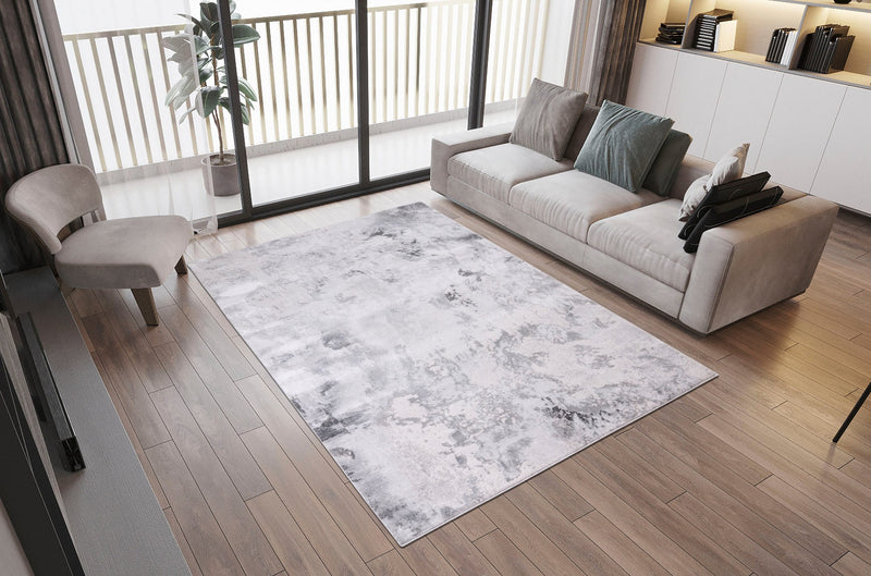 Covor Auri Andas gri cu aspect de marmura vintage, 160x230 cm - LunaHome.ro