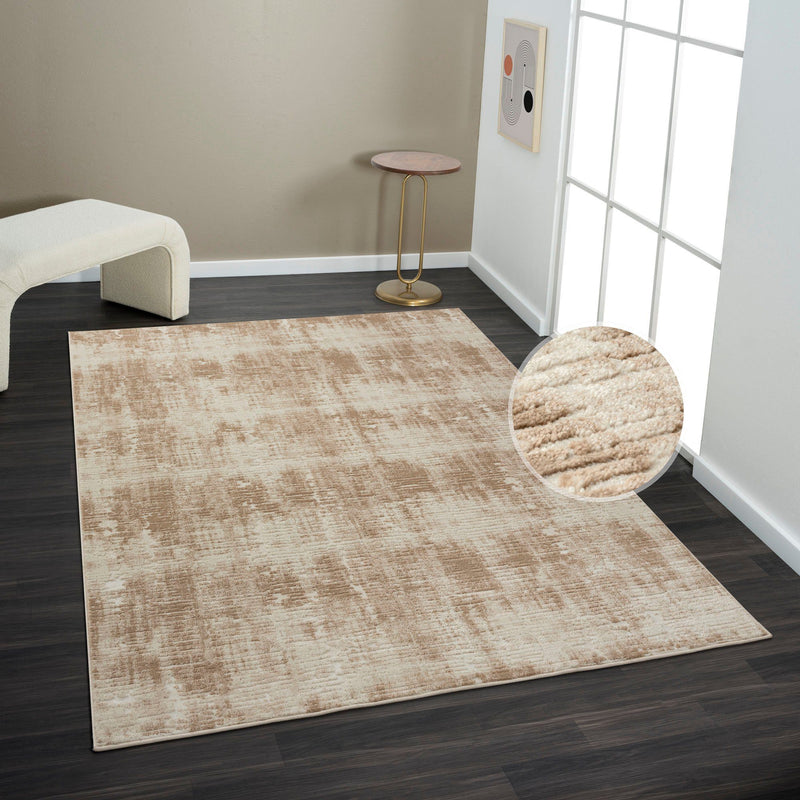 Covor Authal cu design vintage 3D bej 80c150 cm - LunaHome.ro