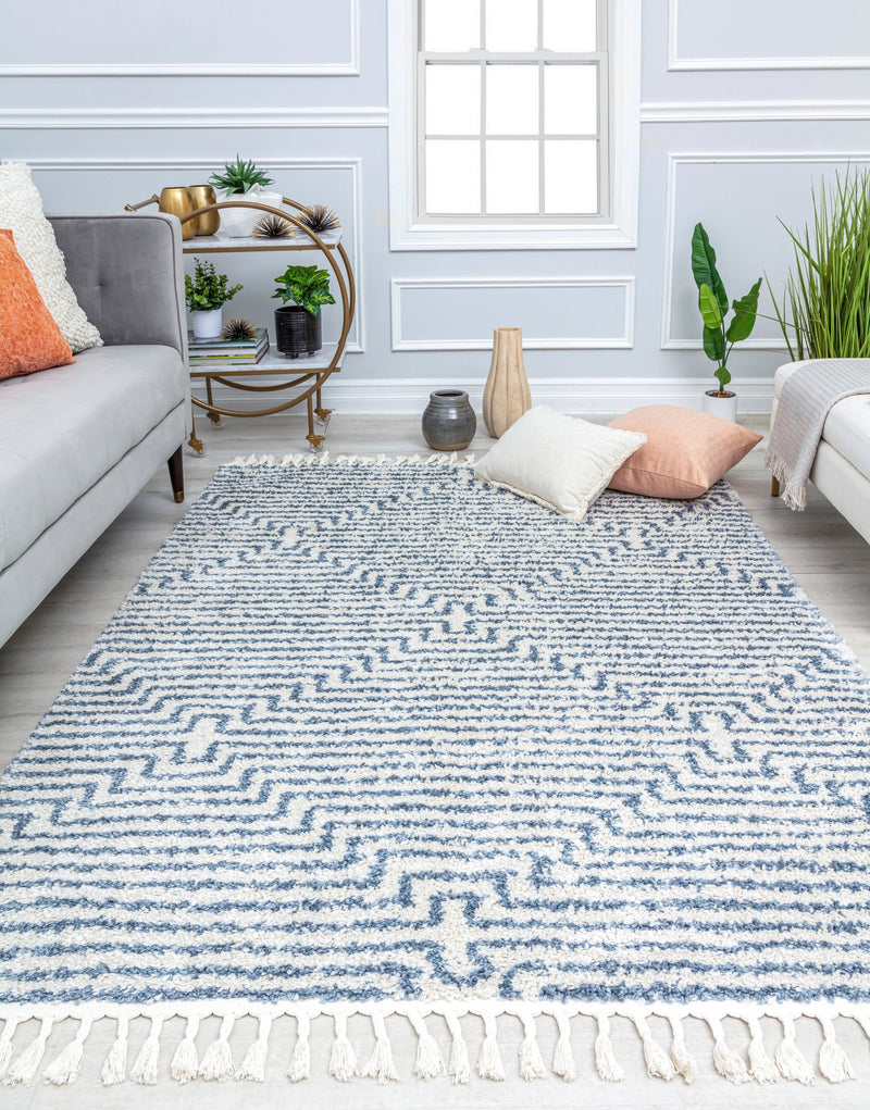Covor Bennett in stil Boho Scandi cu franjuri 160x230 cm - LunaHome.ro