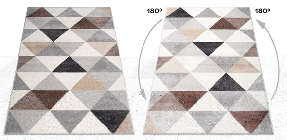 Covor Berlad Bruno Banani cu model geometric bej, 160x230 cm - LunaHome.ro