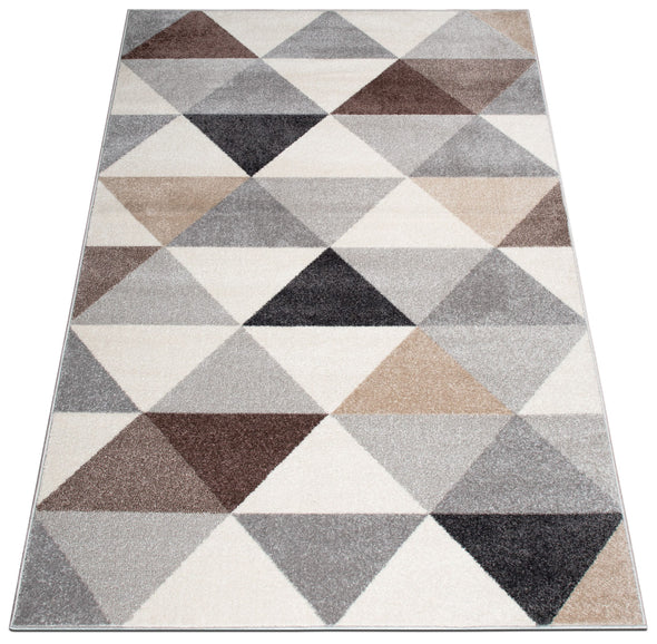Covor Berlad Bruno Banani cu model geometric bej, 160x230 cm - LunaHome.ro