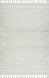 Covor Bonvo crem cu design scandinav 3D si franjuri 160x230 cm - LunaHome.ro