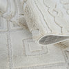 Covor Bonvo crem cu design scandinav 3D si franjuri 160x230 cm - LunaHome.ro