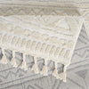 Covor Bonvo crem cu design scandinav 3D si franjuri 80x300 cm - LunaHome.ro