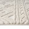 Covor Bonvo crem cu design scandinav 3D si franjuri 80x300 cm - LunaHome.ro