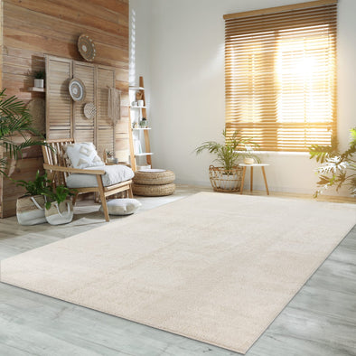 Covor Cadiz crem foarte pufos lavabil antiaderent 100x200 cm - LunaHome.ro